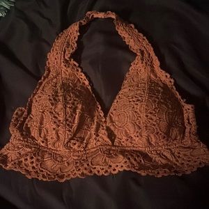 Pink bra for undershirts or a lounge top